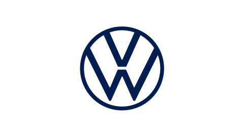 Markenlogo von Volkswagen Fahrzeugen gerunden bei Wirkaufenautos24